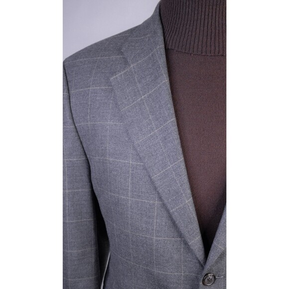 RALPH LAUREN Blazer Sport Coat Casual Jacket Size 42S Wool/Cashmere Windowpane - Picture 5 of 15